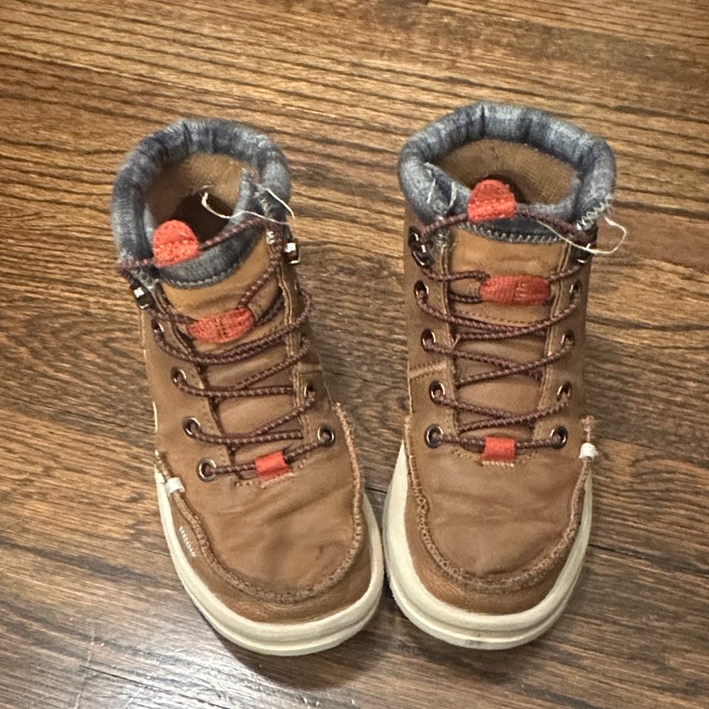 Kids Hey Dude Boots with Orange Highlights